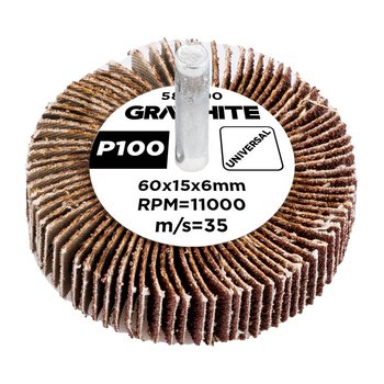 Ściernica listkowa trzpieniowa 60 x 15 x 6 mm, P100