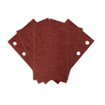 Papier ścierny prostokątny 8 otworów 130 x 80 mm P80 do 04-623, 5 szt.