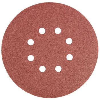Krążki ścierne 150 mm, K120, 5 szt., z 8 otworami