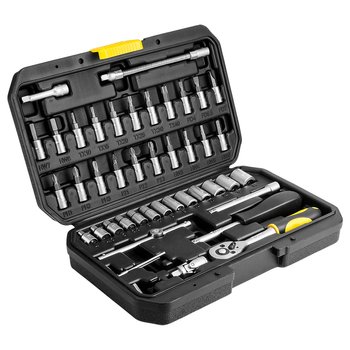 Klucze nasadowe 1/4", zestaw 46 szt.