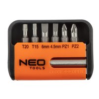 Końcówki wkrętakowe z uchwytem, zestaw 7 szt.