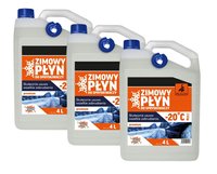 Płyn do spryskiwaczy 4L do -20 st. z lejkiem zapach Soda Orange 3 sztuki