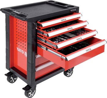 SZAFKA SERWISOWA NA KÓŁKACH + NARZEDZIA 177 CZĘŚCI