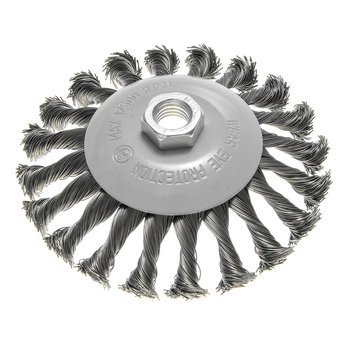 Szczotka druciana tarczowa 125mm, drut skręcony, stalowy M14