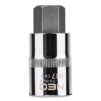 Końcówka sześciokątna na nasadce 1/2", H17 x 55 mm