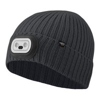 Czapka z latarka LED RGB, grafitowa