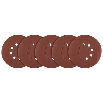 Krążki ścierne na rzep 150 mm, P150, 5 szt., z 8 otworami