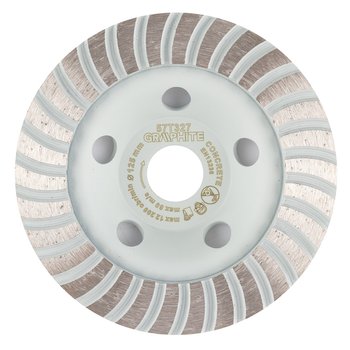 Tarcza diamentowa szlifierska, turbo, 125 x 22.2 mm, na sucho