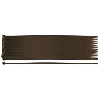 Opaski zaciskowe ogrodowe 4,8 x 300mm, 50 szt., brązowe