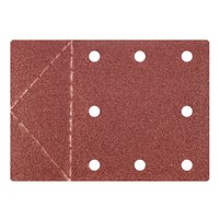 Papier ścierny 115 x 160 mm, otwory, perforacja do odrywania, rzep. K80, 3 szt.