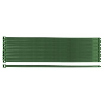 Opaski zaciskowe ogrodowe 7,6 x 380mm, 50 szt., zielone