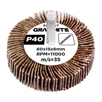 Ściernica listkowa trzpieniowa 60 x 15 x 6 mm, P40