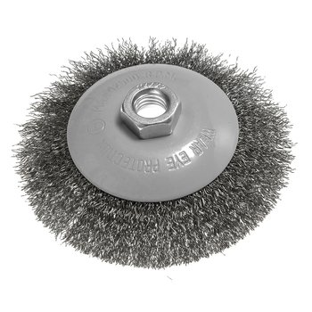 Szczotka druciana tarczowa 115 mm, drut karbowany, stalowy, M14