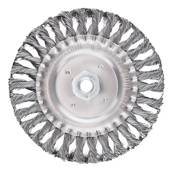 Szczotka druciana tarczowa 150 mm, drut skręcony, stalowy, M14