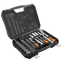 Klucze nasadowe 1/2", 1/4", zestaw 73 szt., CrV