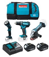 ZESTAW COMBO LI-LON 18V DDF482+DGA452+DML185 2*3.0AH TORBA