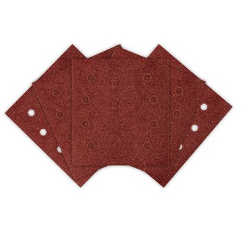 Papiery ścierne na rzep, kwadrat 113 x 113 mm, P80, 5 szt., z 8 otworami do 04-623