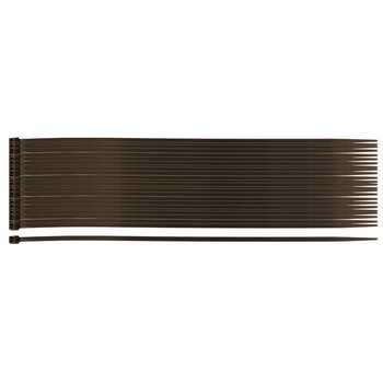 Opaski zaciskowe ogrodowe 2,5 x 200mm, 50 szt., brązowe