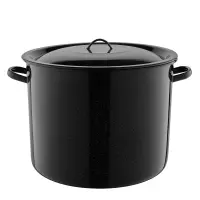 Garnek emaliowany gładki z pokrywką 32 cm, 20 l