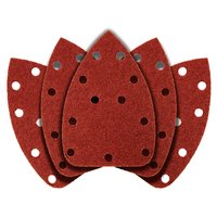 Papier ścierny na rzep delta 140 x 140 x 80 mm, K40, 5 szt., z otworami