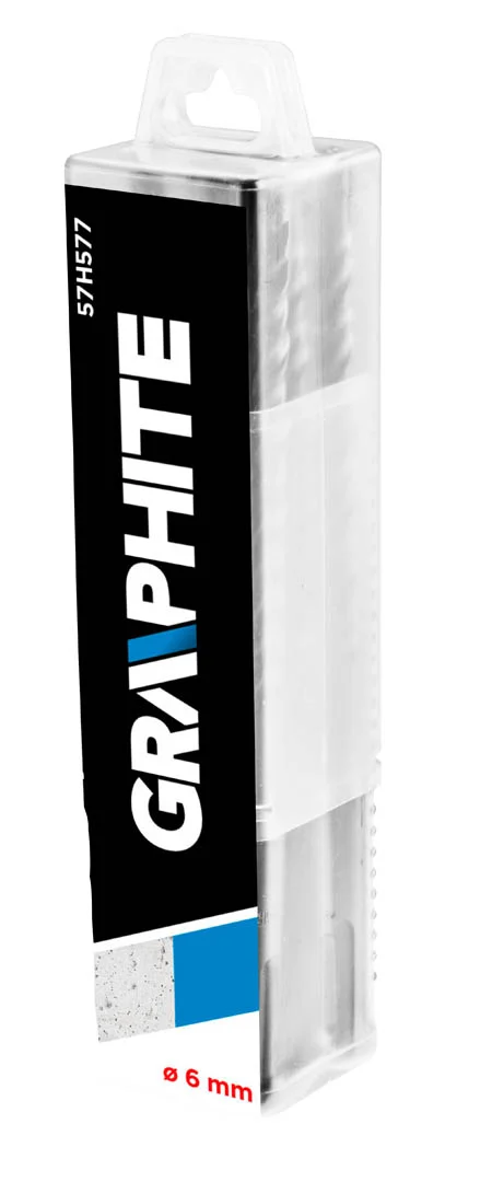 GRAPHITE wiertła SDS Plus 6 × 160 mm S4 Quatro zestaw 10 szt.