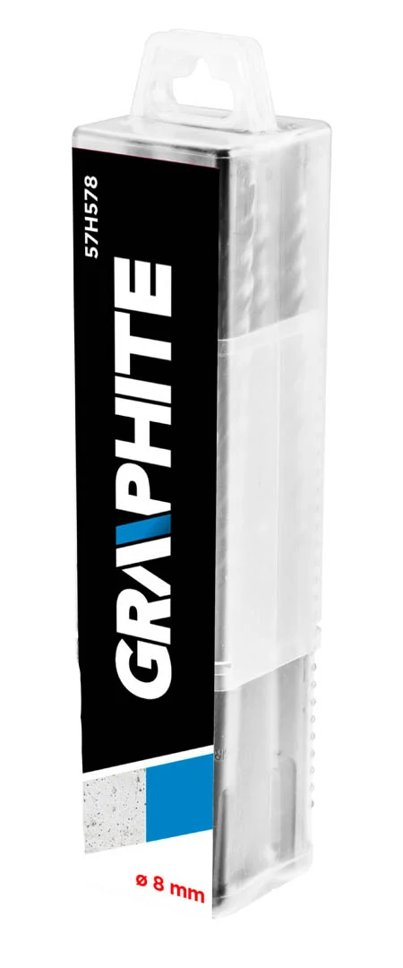 GRAPHITE wiertła SDS Plus 8 × 160 mm S4 Quatro zestaw 10 szt. GRAPHITE wiertła SDS Plus 8 × 160 mm S4 Quatro zestaw 10 szt.