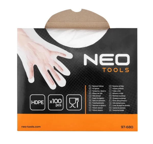 NEO TOOLS rękawiczki jednorazowe foliowe 100 szt.