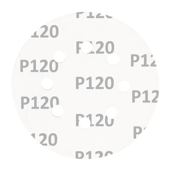 GRAPHITE krążki ścierne na rzep 125 mm P120 5 szt. 8 otworów