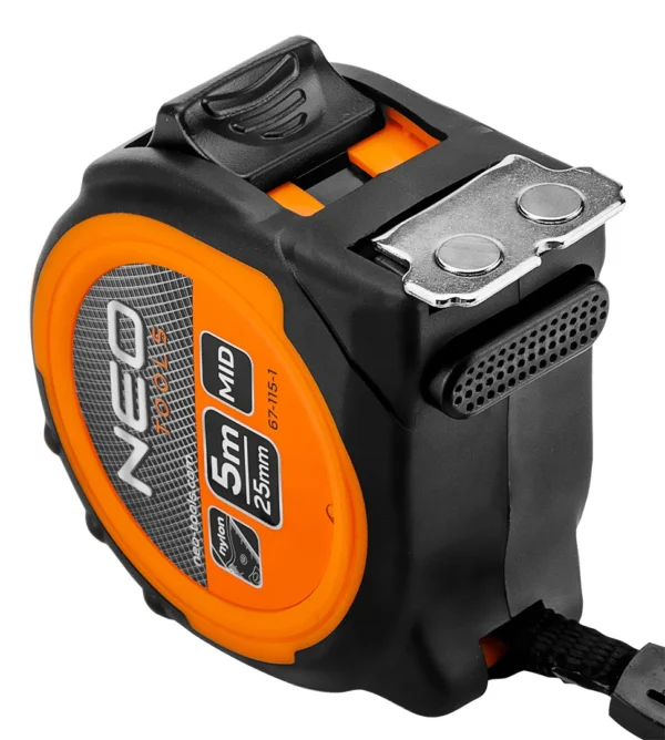 NEO TOOLS miara zwijana stalowa 5 m × 25 mm z magnesem NEO TOOLS miara zwijana stalowa 5 m × 25 mm z magnesem