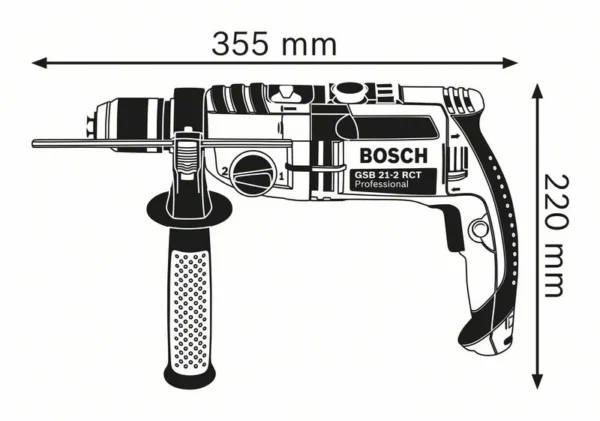 Bosch 060119C700 wiertarka udarowa GSB 21-2 RCT 1300 W