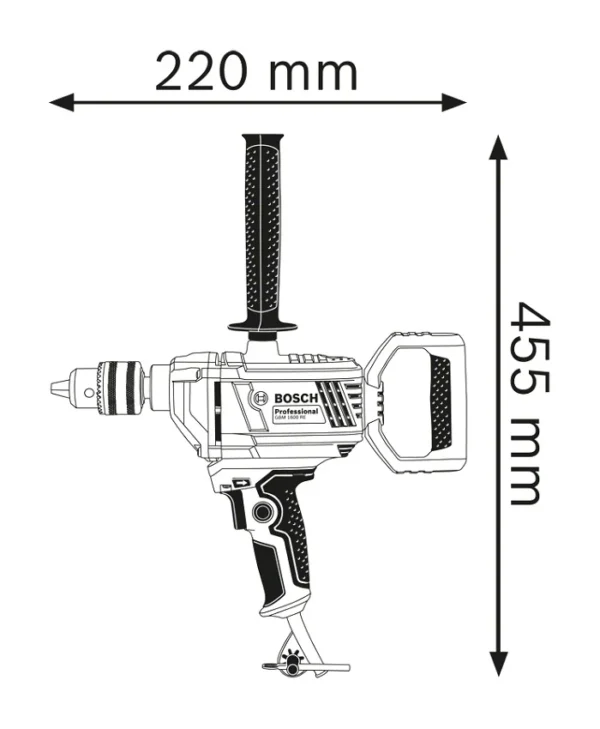 Bosch 06011B0000 wiertarka GBM 1600 RE 850 W