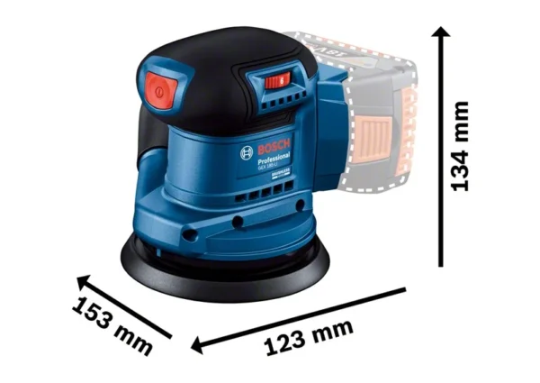 Bosch GEX 185-LI Professional szlifierka mimośrodowa akumulatorowa 125 mm 18 V (solo)