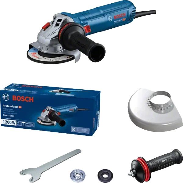 Bosch 06013A6020 szlifierka kątowa 125 mm/1200 W GWS 12-125 S Bosch 06013A6020 szlifierka kątowa 125 mm/1200 W GWS 12-125 S