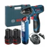 Bosch GSR 120-LI Professional wiertarko-wkrętarka 12 V 2×2,0 Ah + lampa GLI 12V-300 Bosch GSR 120-LI Professional wiertarko-wkrętarka 12 V 2×2,0 Ah + lampa GLI 12V-300