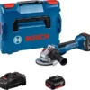 Bosch 06019J4101 szlifierka kątowa akumulatorowa 125 mm GWS 18 V-10P 2×5,0 Ah