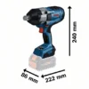 Bosch 06019J8522 klucz udarowy akumulatorowy 3/4'' GDS 18 V-1050H 2×5,0 Ah