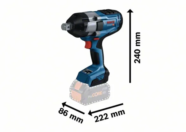 Bosch 06019J8522 klucz udarowy akumulatorowy 3/4'' GDS 18 V-1050H 2×5,0 Ah
