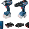 Bosch zestaw 18 V: klucz udarowy GDS 18V-400 + wiertarko-wkrętarka GSB 18V-50, akumulatory 2,0 + 5,0 Ah