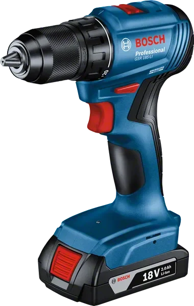 Bosch GSR 185-LI Professional wiertarko-wkrętarka 18 V 50 Nm 2×2,0 Ah