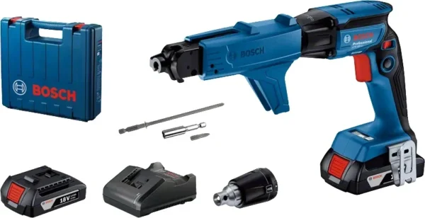 Bosch GTB 185-LI Professional wkrętarka do płyt g-k 18 V 2×2,0 Ah + magazynek GMA 55