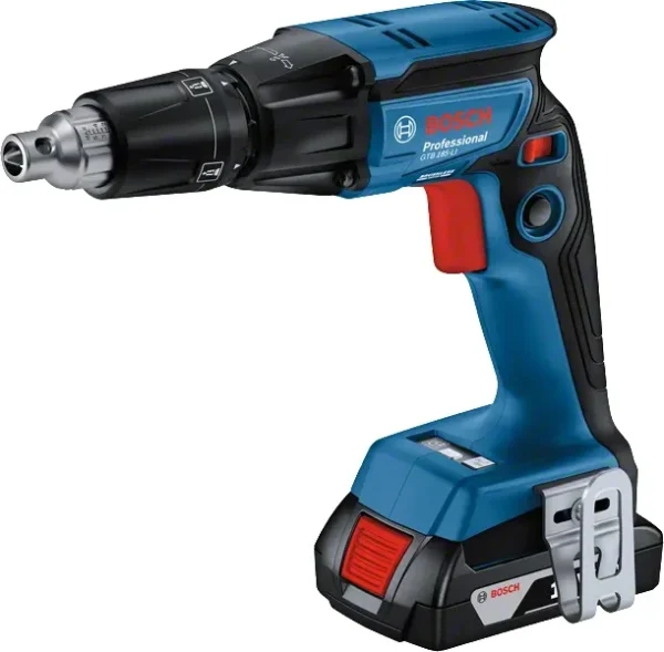 Bosch GTB 185-LI Professional wkrętarka do płyt g-k 18 V 2×2,0 Ah + magazynek GMA 55
