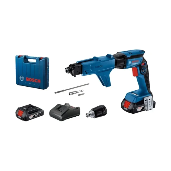 Bosch GTB 185-LI Professional wkrętarka do płyt g-k 18 V 2×2,0 Ah + magazynek GMA 55