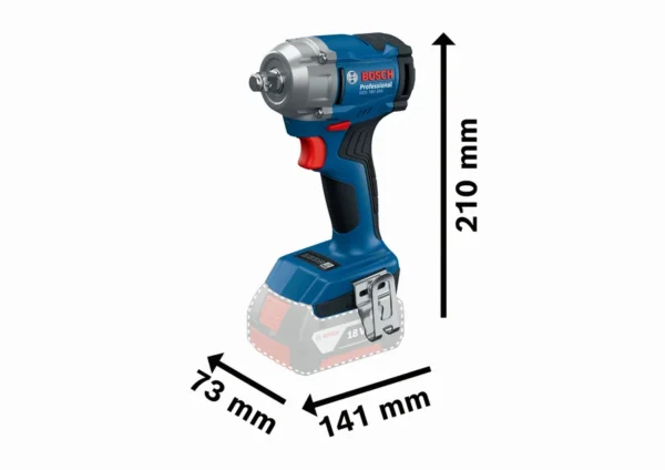 Bosch 06019M5020 klucz udarowy akumulatorowy 1/2'' GDS 18 V-350 Bosch 06019M5020 klucz udarowy akumulatorowy 1/2'' GDS 18 V-350