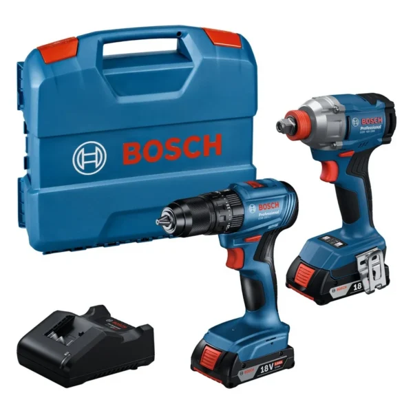 Bosch zestaw 18 V: zakrętarka/klucz udarowy GDX 18V-285 + wiertarko-wkrętarka GSB 185-LI, 2×2,0 Ah Bosch zestaw 18 V: zakrętarka/klucz udarowy GDX 18V-285 + wiertarko-wkrętarka GSB 185-LI, 2×2,0 Ah
