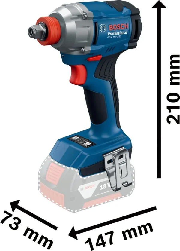 Bosch zestaw 18 V: zakrętarka/klucz udarowy GDX 18V-285 + wiertarko-wkrętarka GSB 185-LI, 2×2,0 Ah Bosch zestaw 18 V: zakrętarka/klucz udarowy GDX 18V-285 + wiertarko-wkrętarka GSB 185-LI, 2×2,0 Ah