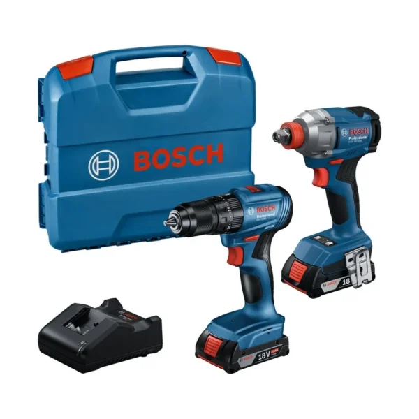 Bosch zestaw 18 V: zakrętarka/klucz udarowy GDX 18V-285 + wiertarko-wkrętarka GSB 185-LI, 2×2,0 Ah Bosch zestaw 18 V: zakrętarka/klucz udarowy GDX 18V-285 + wiertarko-wkrętarka GSB 185-LI, 2×2,0 Ah
