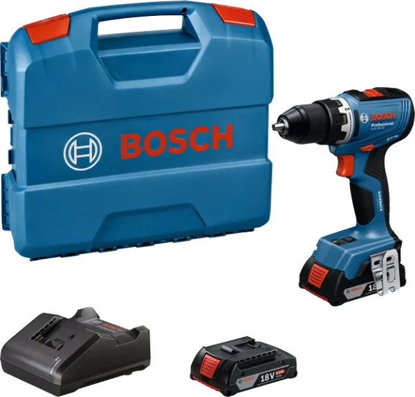 Bosch GSR 18V-65 Professional wiertarko-wkrętarka 18 V 63 Nm 2×2,0 Ah
