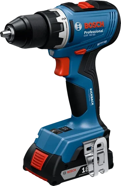 Bosch GSR 18V-65 Professional wiertarko-wkrętarka 18 V 63 Nm 2×2,0 Ah