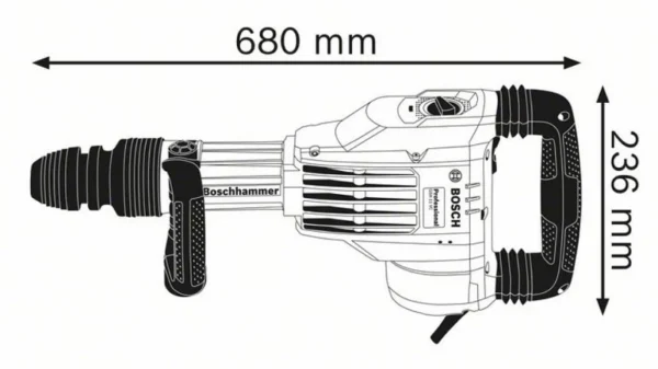 Bosch 0611336000 młot udarowy kujący SDS-max GSH 11VC 1700 W