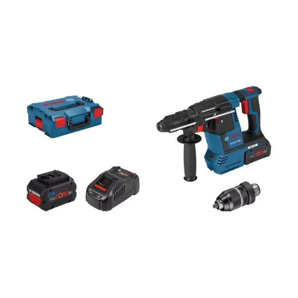 Bosch 061191000F młotowiertarka młot udarowy obrotowy GBH 18 V-26 F 2,6 J 2×5,5 Ah L-BOXX